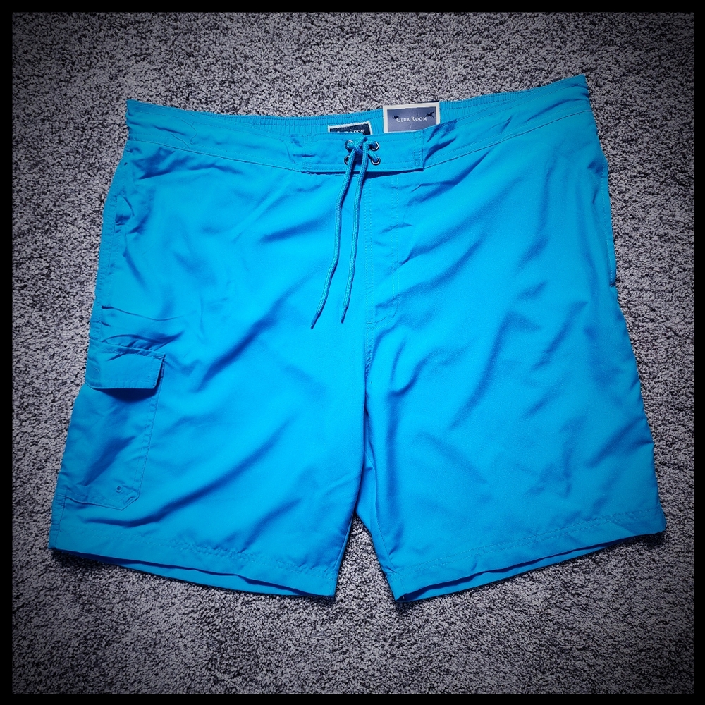 NWT Men's Club Room Sky Blue E-Board Swim Bottoms